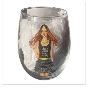 COPY - Stylish Wine Glass with Fashion Illustration